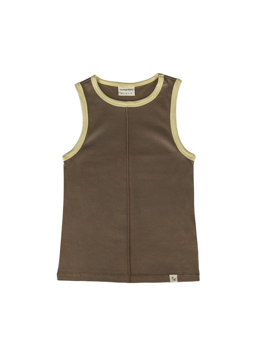 Contrast Binding Tank (Mink)