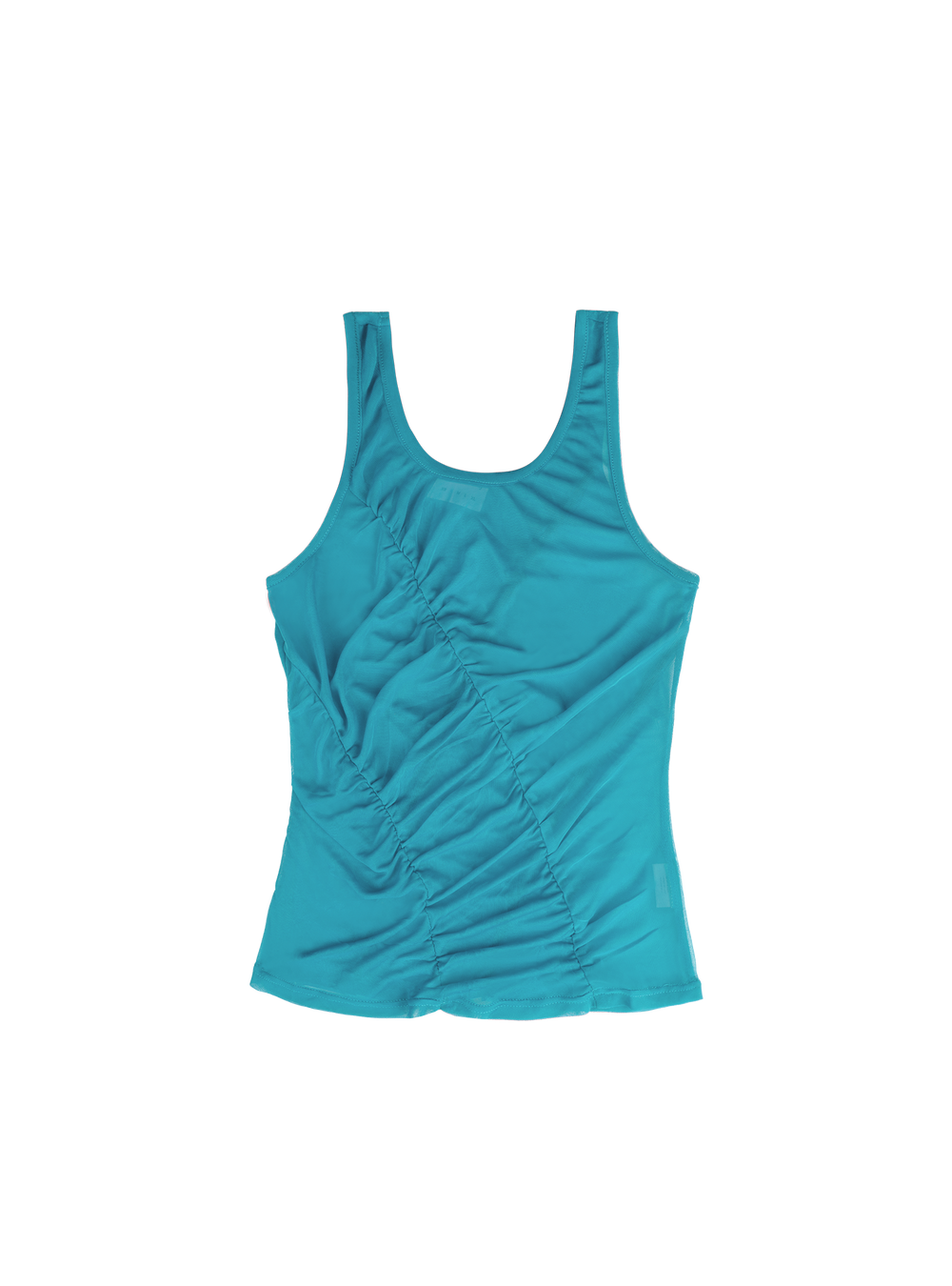 Sheer Ruched Tank (Electric)