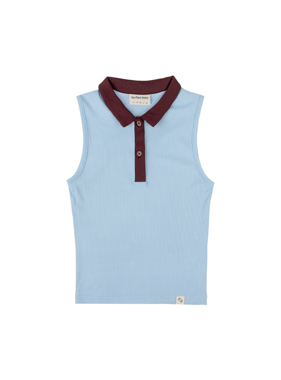 Sleeveless Polo (Powder)