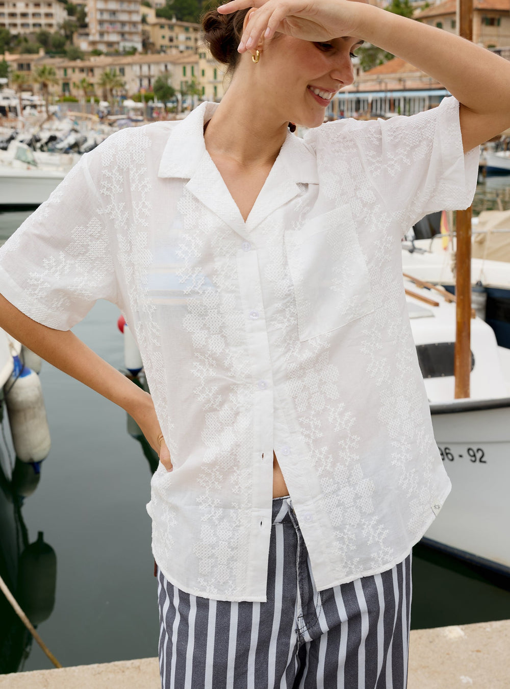 Resort Shirt (Cross-stitch Ivory)