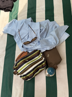 Travel Pouches (Stripes Sandalwood)