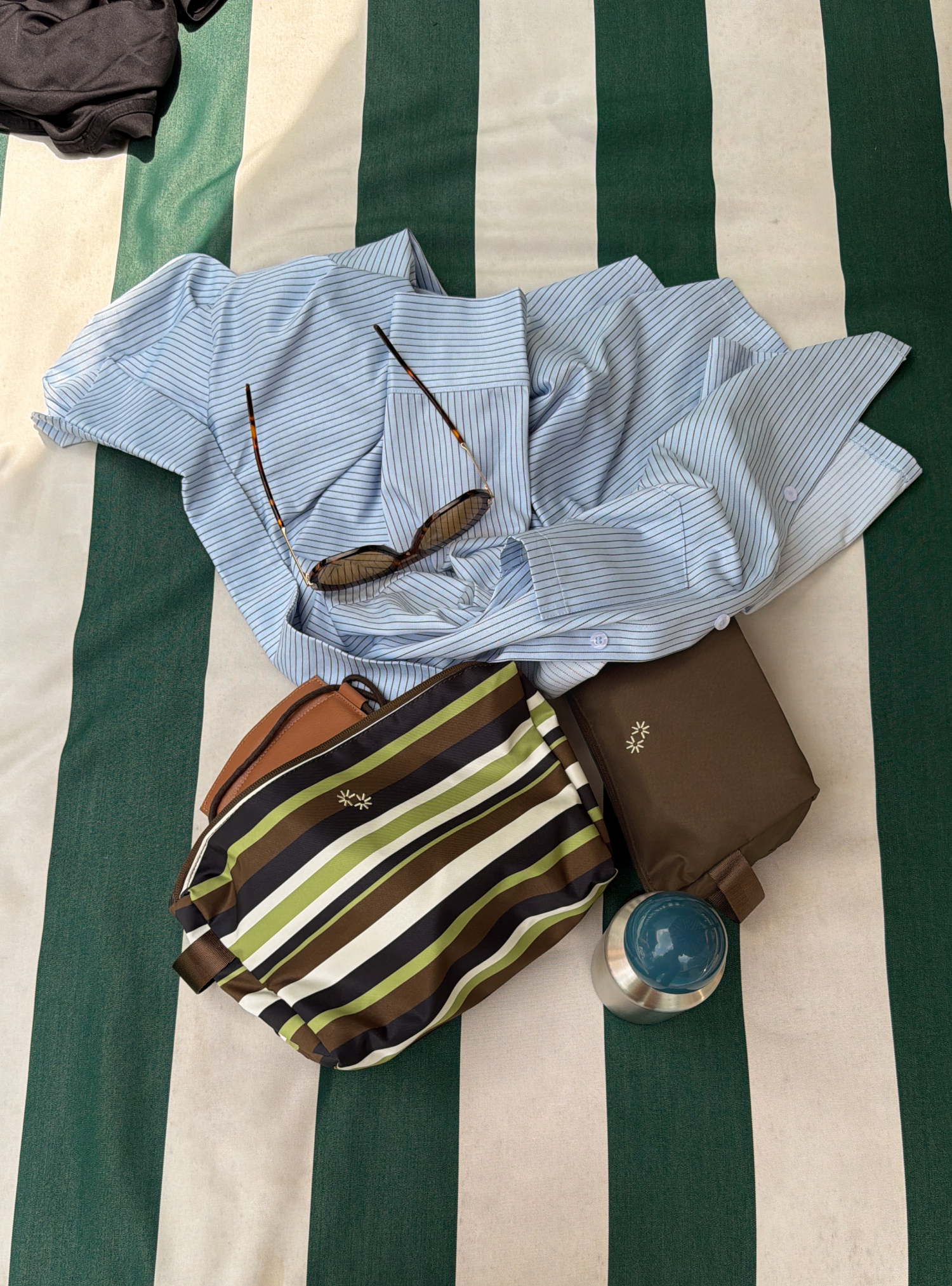 Travel Pouches (Stripes Sandalwood)