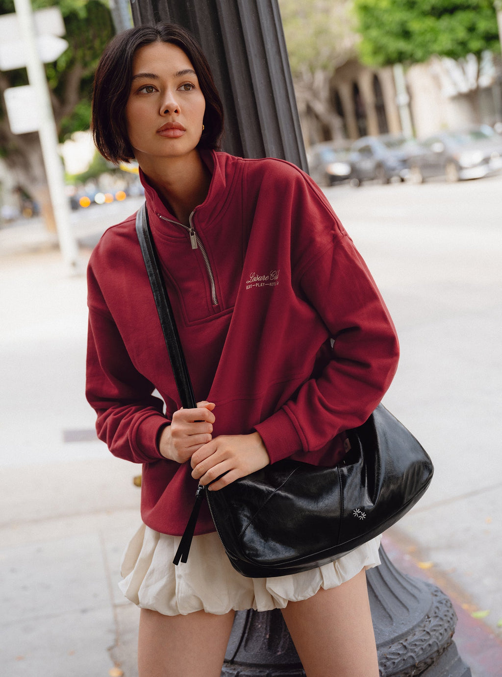 Half Zip Sweater (Merlot)