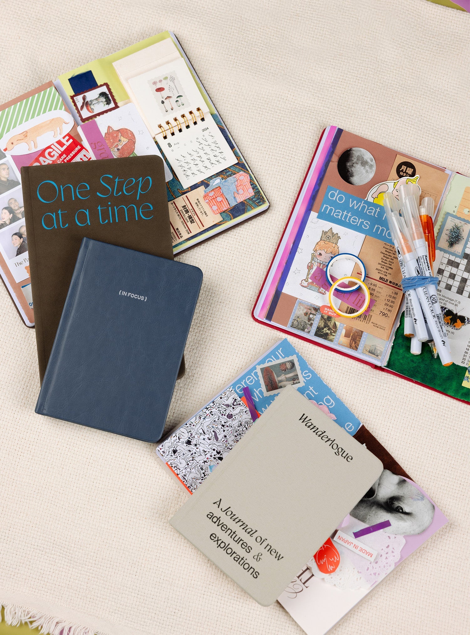 Wanderlogue Compact Blank and Lined Notebook