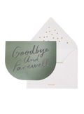 Goodbye & Farewell Greeting Card (Green Ombre)