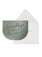 Goodbye & Farewell Greeting Card (Green Ombre)