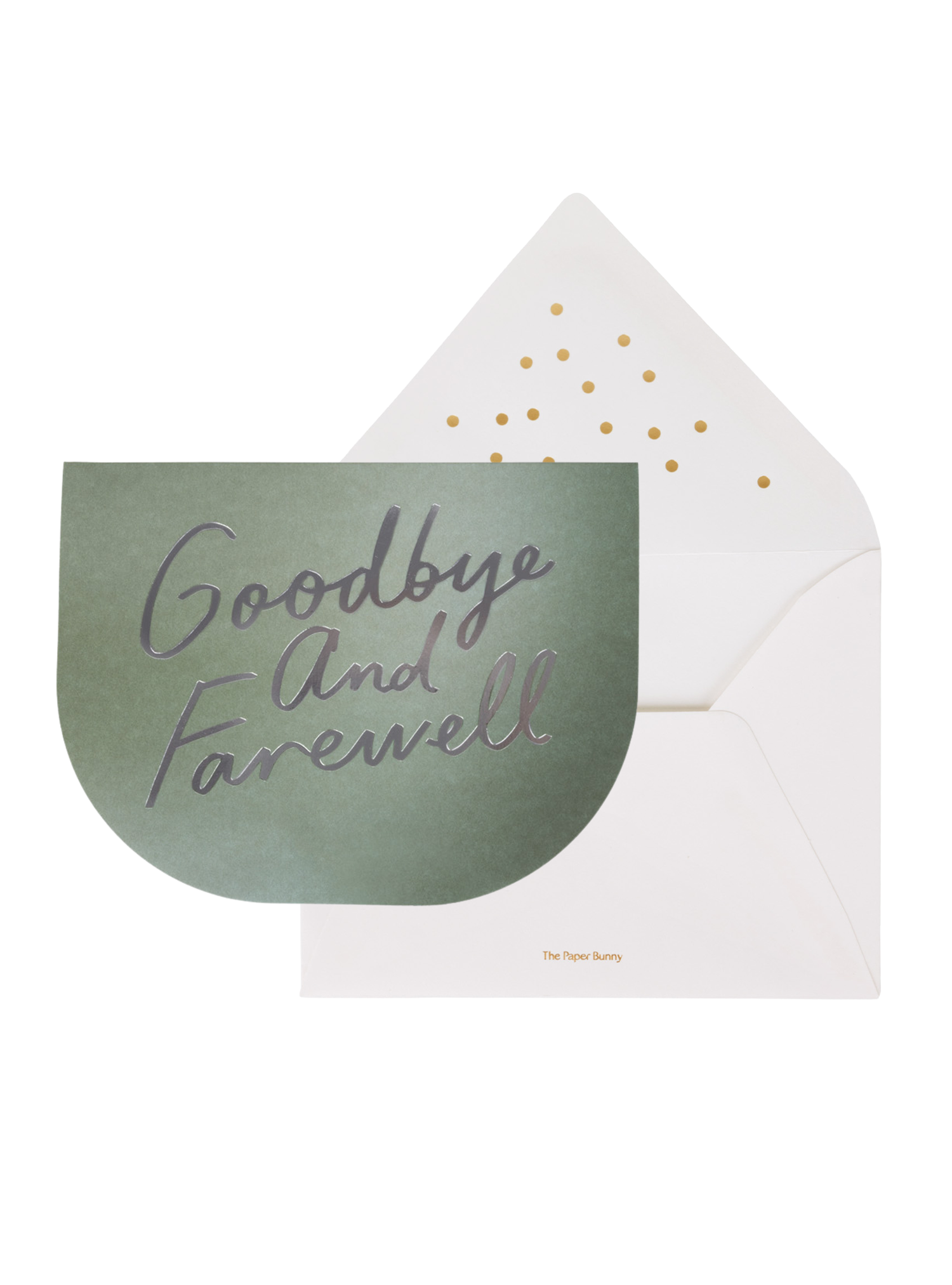 Goodbye & Farewell Greeting Card (Green Ombre)
