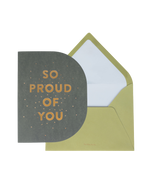 So Proud Of You Greeting Card (Black)