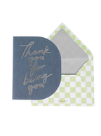 Thank You For You Greeting Card (Navy)