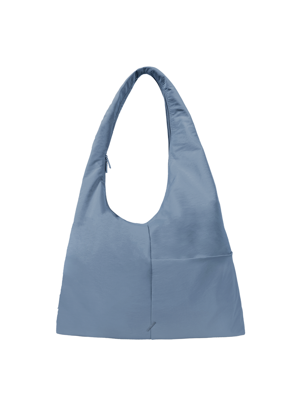The Arc slouchy hobo-style bag in grey blue nylon with adjustable shoulder strap