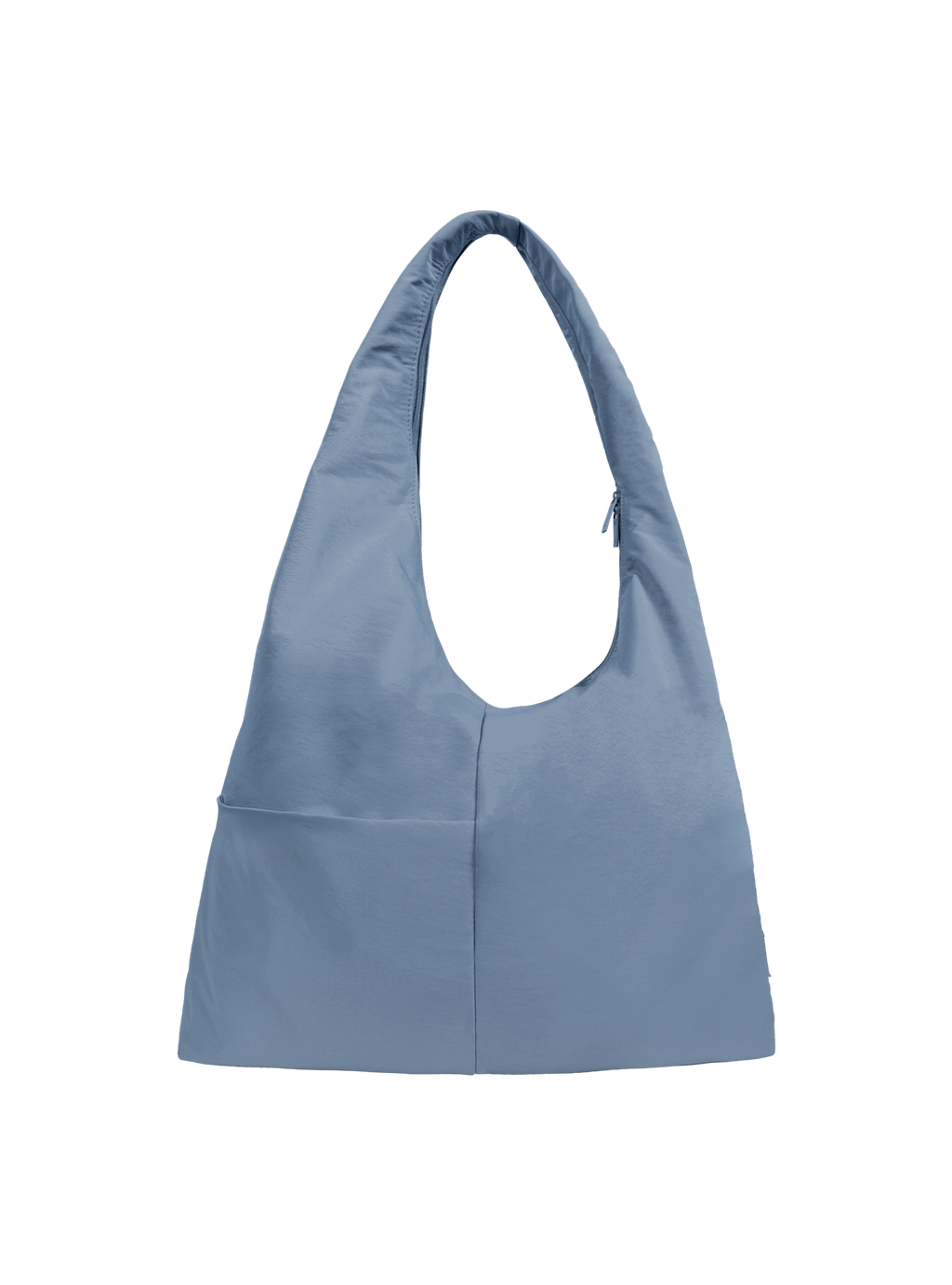 The Arc slouchy hobo-style bag in grey blue nylon with exterior pockets