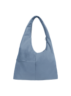 The Arc slouchy hobo-style bag in grey blue nylon with exterior pockets