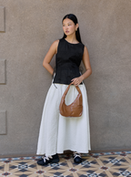 Field Gathered Skirt (Alabaster)