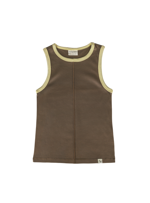 Contrast Binding Tank (Mink)
