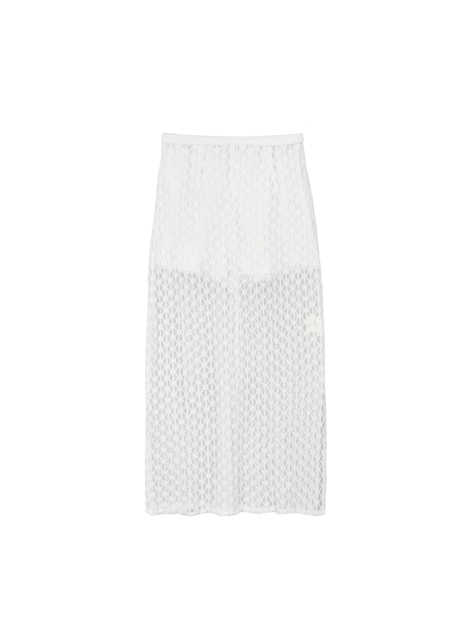 Lace Column Skirt (Eggshell)