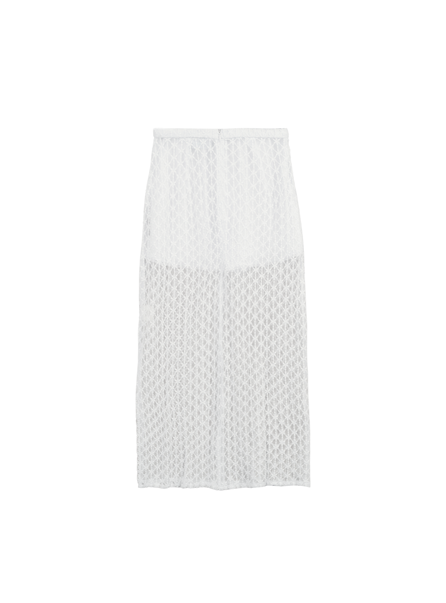 Lace Column Skirt (Eggshell)