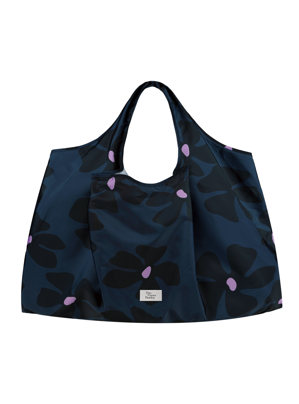 Large Reusable Tote (Flora Navy)