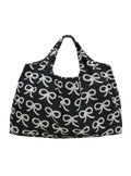 Large Reusable Tote (Ribbons Black)