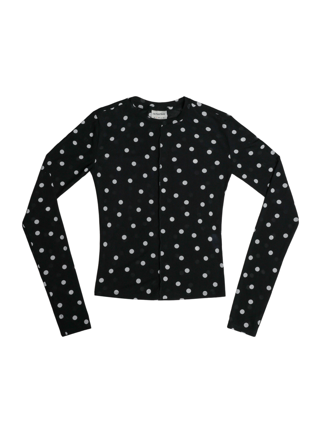 Polka Dot Mesh Top (Noir)