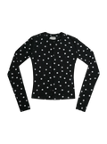 Polka Dot Mesh Top (Noir)