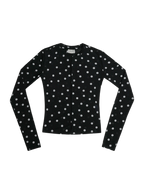 Polka Dot Mesh Top (Noir)