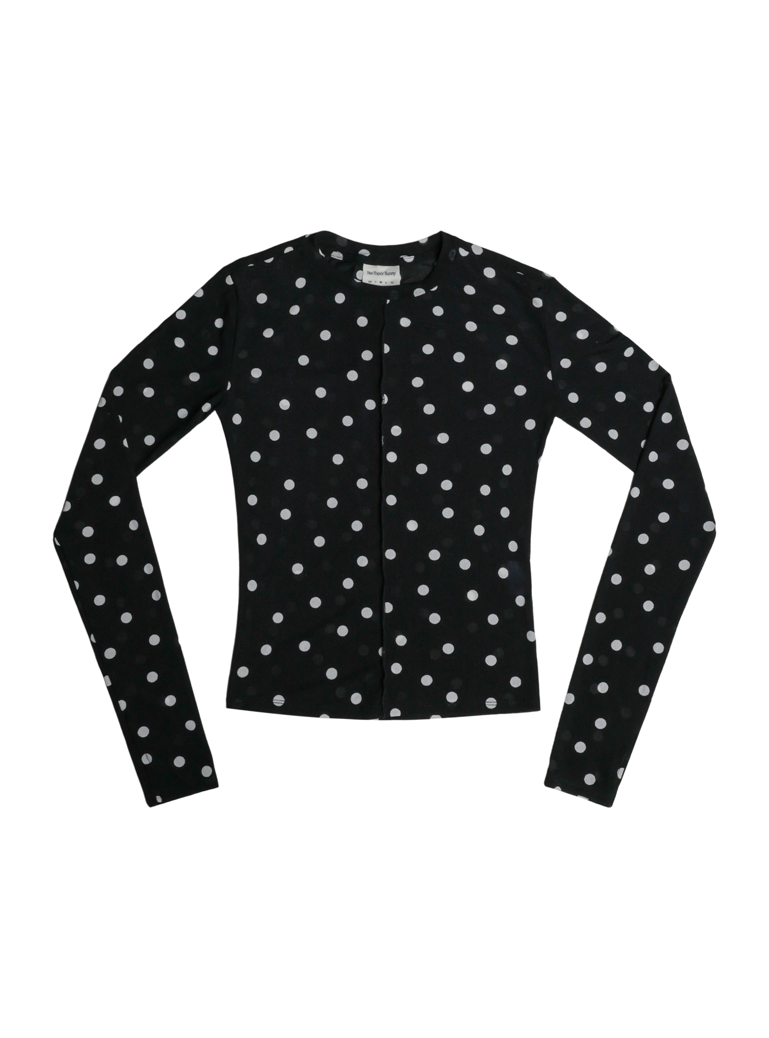 Polka Dot Mesh Top (Noir)