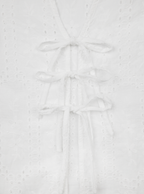 Relaxed Tie Vest (Broderie White)