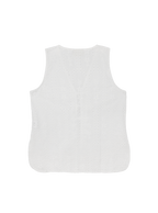 Relaxed Tie Vest (Broderie White)