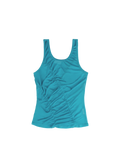 Sheer Ruched Tank (Electric)