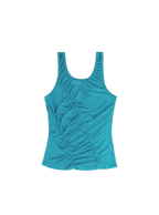 Sheer Ruched Tank (Electric)