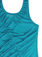 Sheer Ruched Tank (Electric)