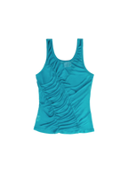 Sheer Ruched Tank (Electric)