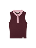 Sleeveless Polo (Pomegranate)