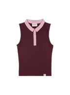 Sleeveless Polo (Pomegranate)