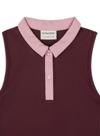 Sleeveless Polo (Pomegranate)