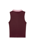 Sleeveless Polo (Pomegranate)