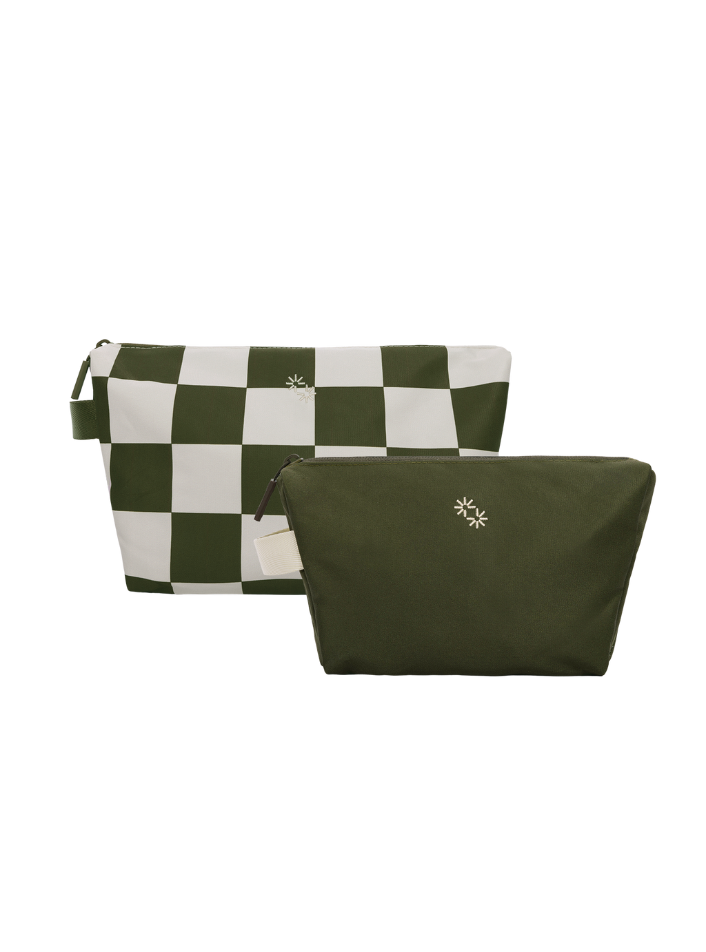 Travel Pouches (Checkerboard Olive)
