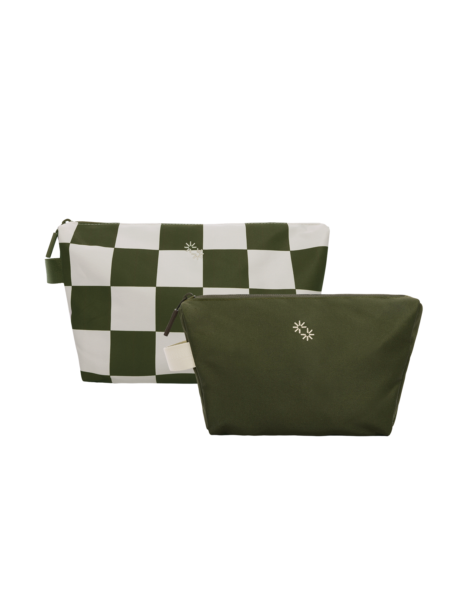 Travel Pouches (Checkerboard Olive)