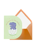 Welcome To The World Dino Card